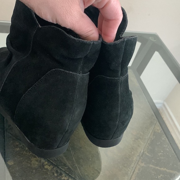 COUGAR Astro Black Silky Suede Hidden Wedge Pull On Waterproof Ankle Boot Bootie - Picture 5 of 11